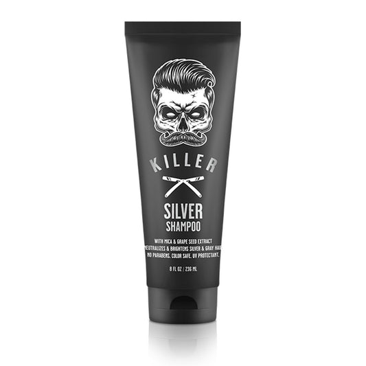 KILLER Silver Shampoo for men – brass-neutralizing hair care from Urban City Barbershop, San Antonio
