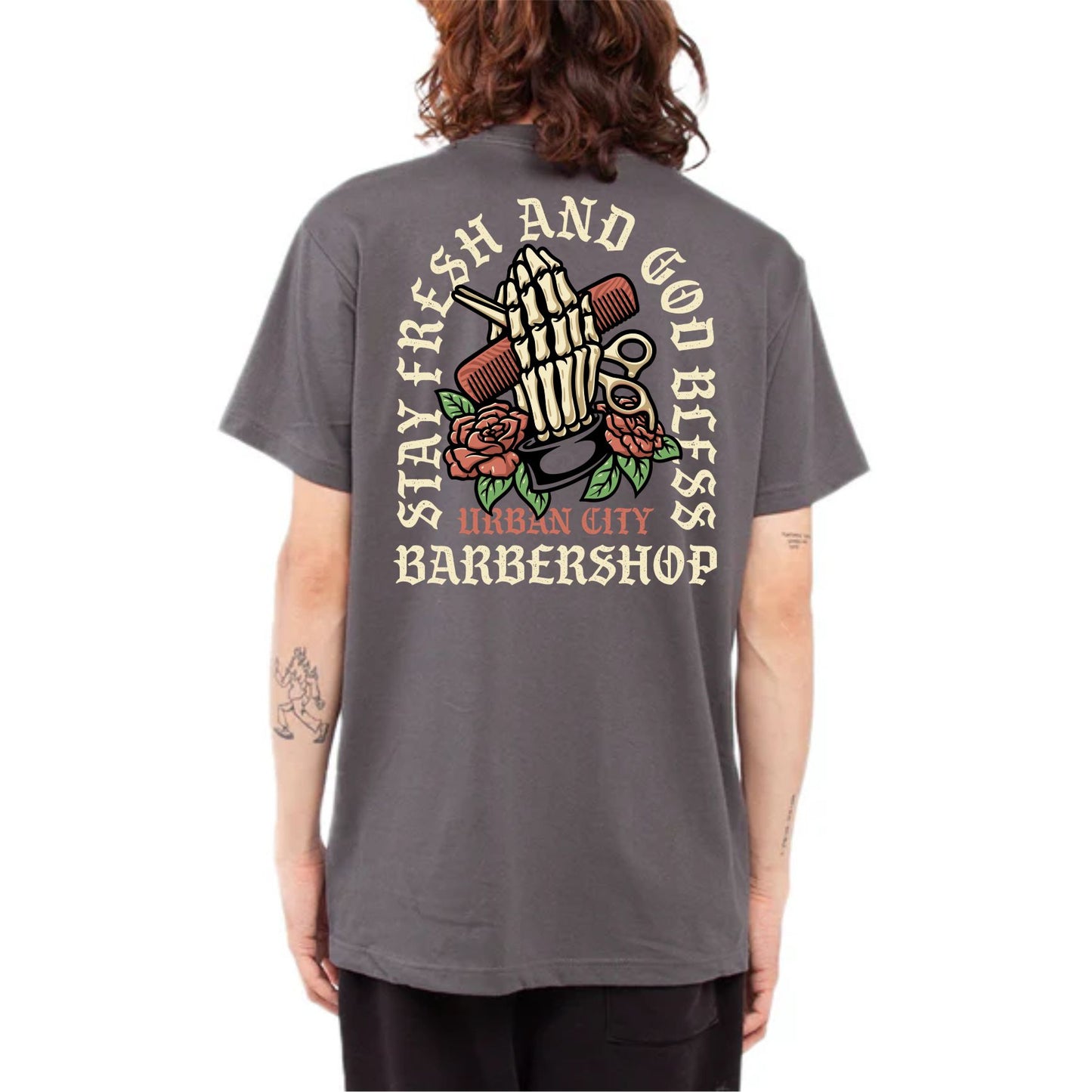 Praying Hands Front grey